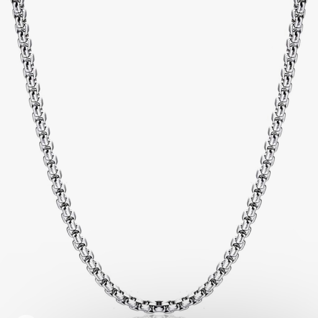 Monily Square Rolo Chain Necklace Stainless Steel Round Box Necklace 3 Mm 18 Monily Square Rolo Chain Necklace Stainless Steel Round Box Necklace 3 Mm 18